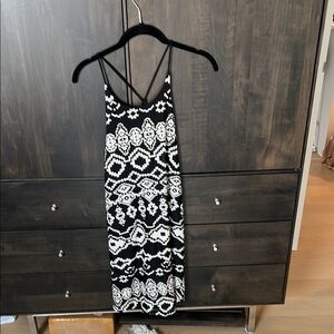 Urban Outfitters Black and White Patterned Women's Dress. Size small.